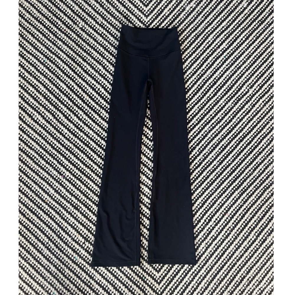 YPB SculptLUX Flare Leggings Black High Waisted Activewear Pants XS